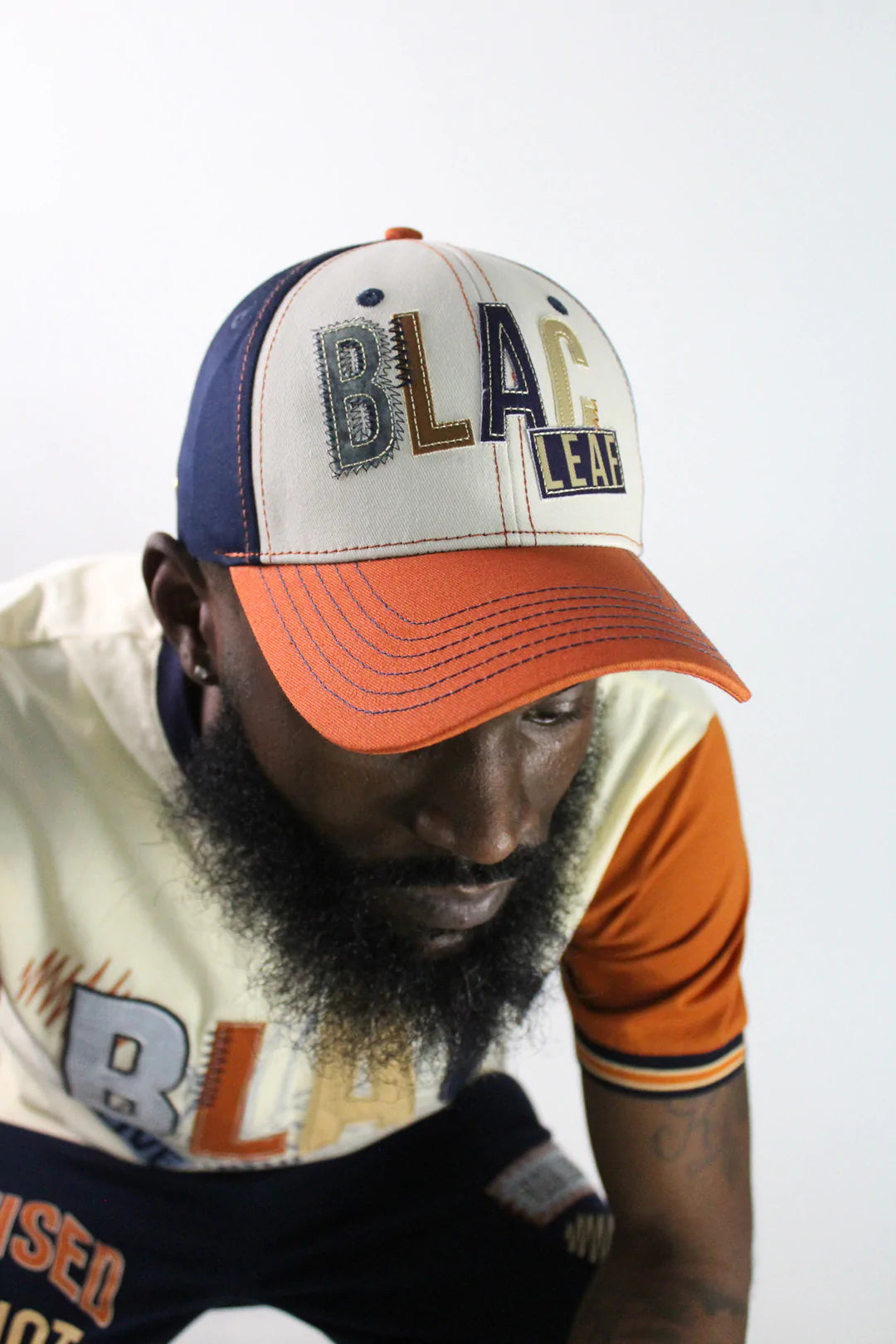 BLAC LEAF PURPOSE COLLAGE DAD HAT - Vintage Washed Cotton Baseball Cap for Men - Perfect for Casual Wear, Outdoor Activities & Street Fashion