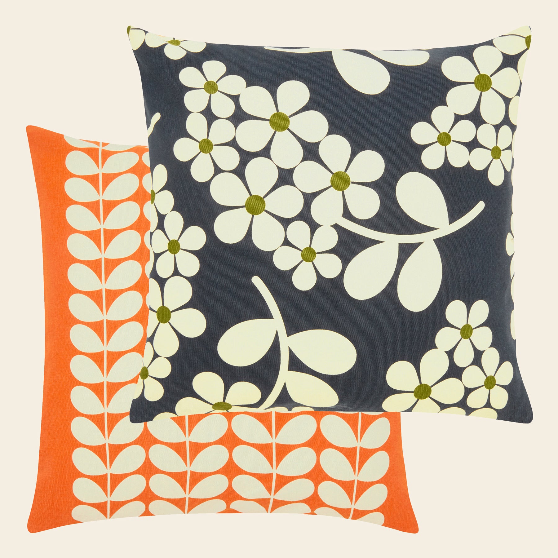 Premium Navy Wisteria Floral Throw Pillow Cover - Soft Decorative Cushion for Sofa, Bed, Living Room & Home Decor