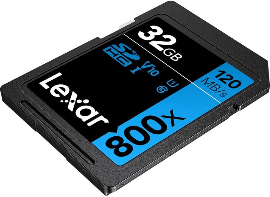 Lexar Performance Blue Series 800x SDXC UHS-I Memory Card - 95MB/s Read, 45MB/s Write Speed - Perfect for DSLR Cameras, 4K Video Recording & High-Speed Photography