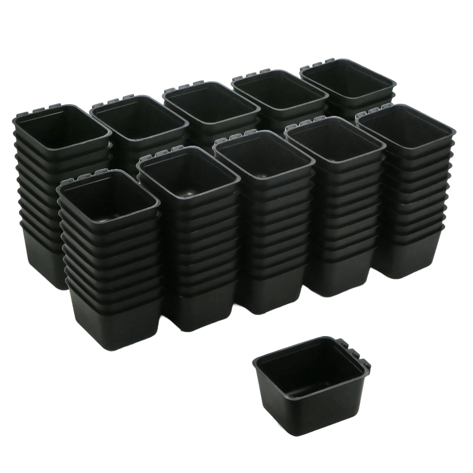 100-Pack Black Plastic Cage Cups - Flexible, Durable, Freeze-Proof for Outdoor Winter Use - Prevent Freezing & Breaking - Perfect for Camping, Hiking, and Cold Weather Activities