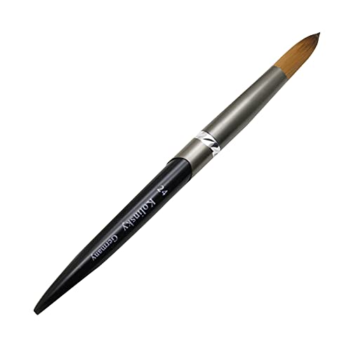 Professional Oval Acrylic Nail Brush for Manicure - Wood Handle Acrylic Tip Application Brush - Perfect for Nail Art, Acrylic Extensions & Salon Use