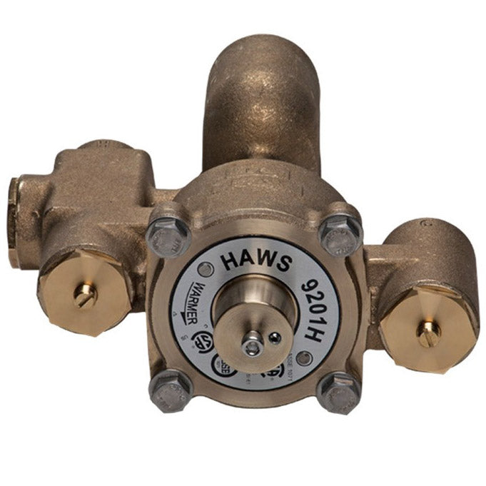 Haws 9201H Thermostatic Mixing Valve - Professional Temperature Control for Showers & Faucets | Perfect for Home, Hotel & Commercial Use