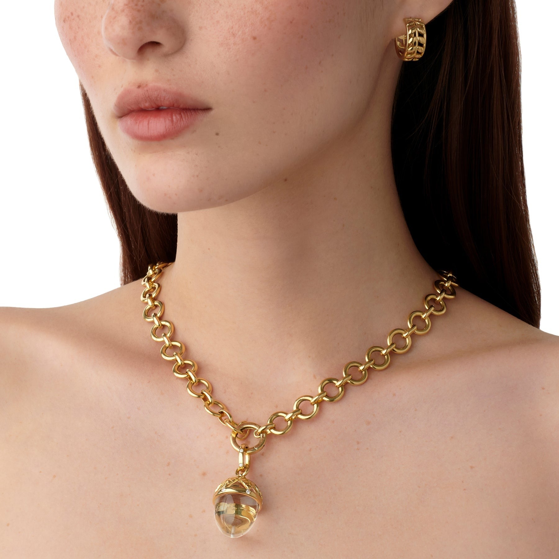 Temple St. Clair Arcadia Amulet Necklace - 18K Gold Plated Elegant Pendant for Women | Perfect for Weddings, Parties & Everyday Luxury Jewelry