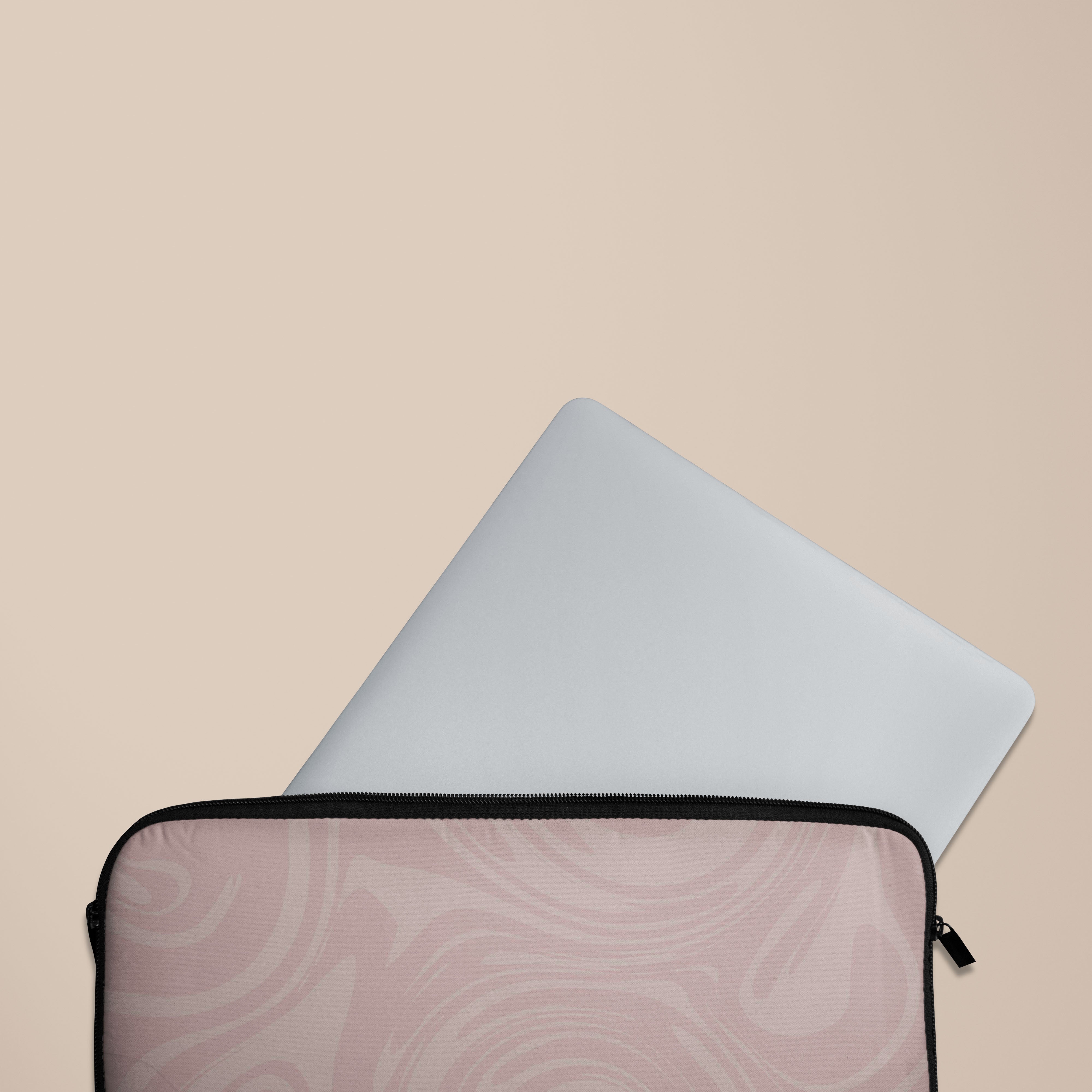 Rose Swirl Laptop Sleeve 13-15 Inch - Floral Pattern Laptop Case for MacBook/Air/Pro - Stylish & Protective Computer Bag for Women & Men - Perfect for Work, School, Travel & Daily Commute