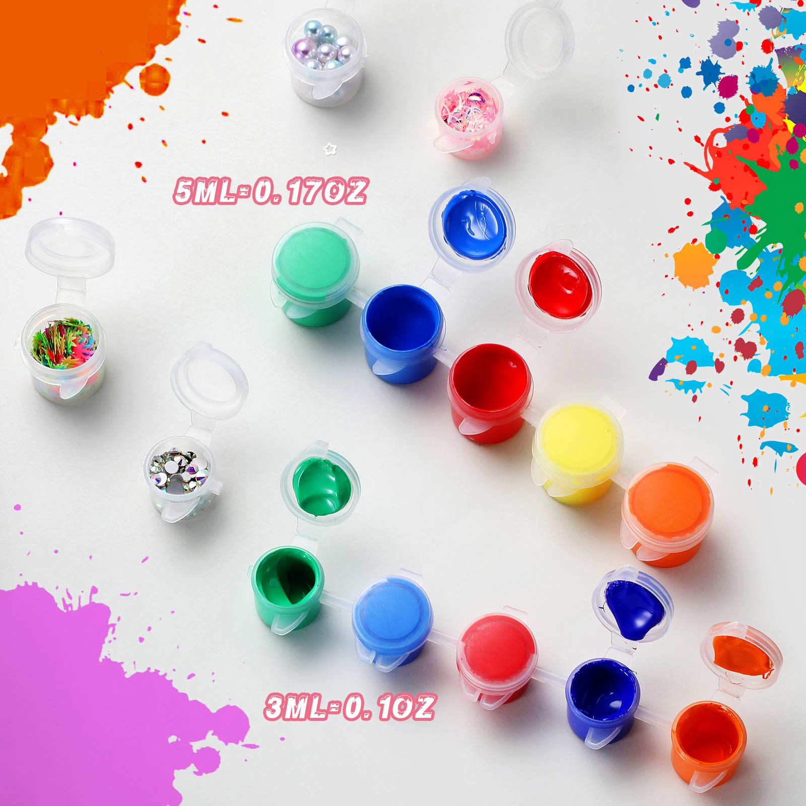 **Patelai 100 Strips 600 Pots Empty Paint Strips - 5ml (0.17 oz) Mini Clear Plastic Paint Cup Containers for Art, Craft, Painting - Ideal for Classrooms, Schools, Art Festivals & DIY Projects**