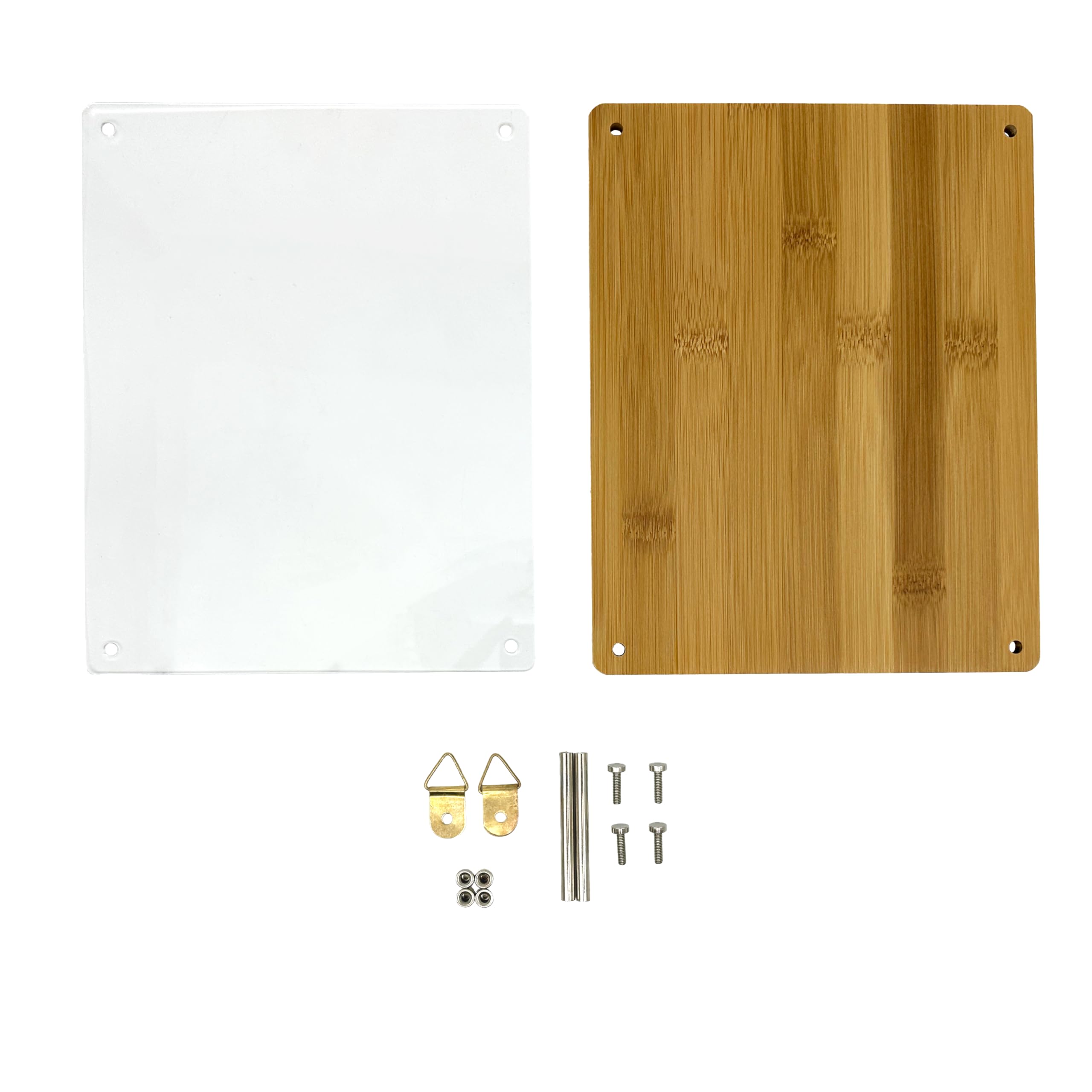 Bam & Boo Natural Bamboo Picture Frame & Bulletin Memo Board - 11x14 Inch Tabletop Desk Organizer for Home Office, Dorm Room, or Gift - Perfect for Displaying Photos, Notes, and Reminders