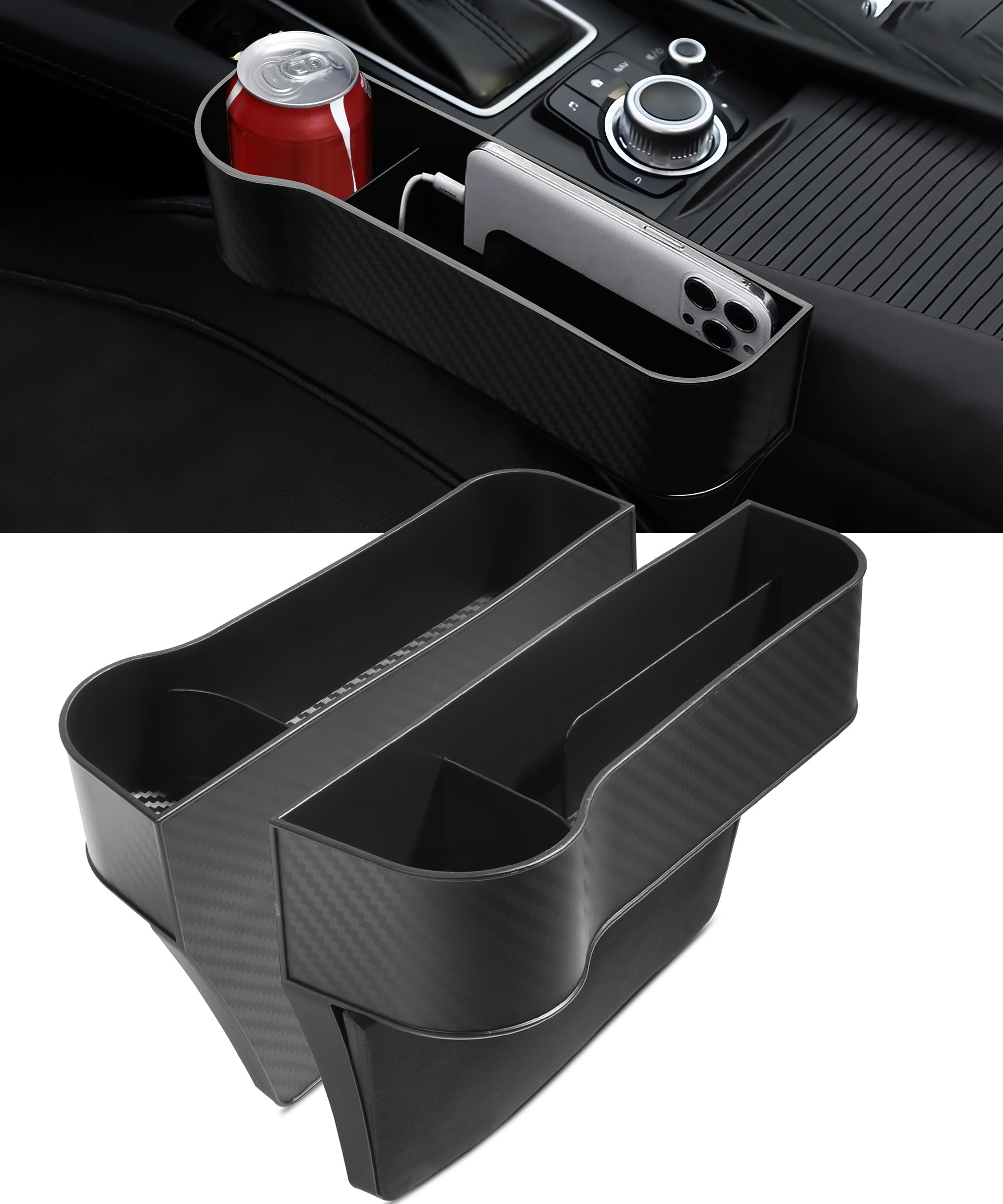 ESEWALAS Car Seat Organizer - Multifunctional Storage Box for Car, Portable Auto Organizer with Multiple Pockets, Unisex Vehicle Accessories - Perfect for Road Trips, Baby Essentials & Travel Organization