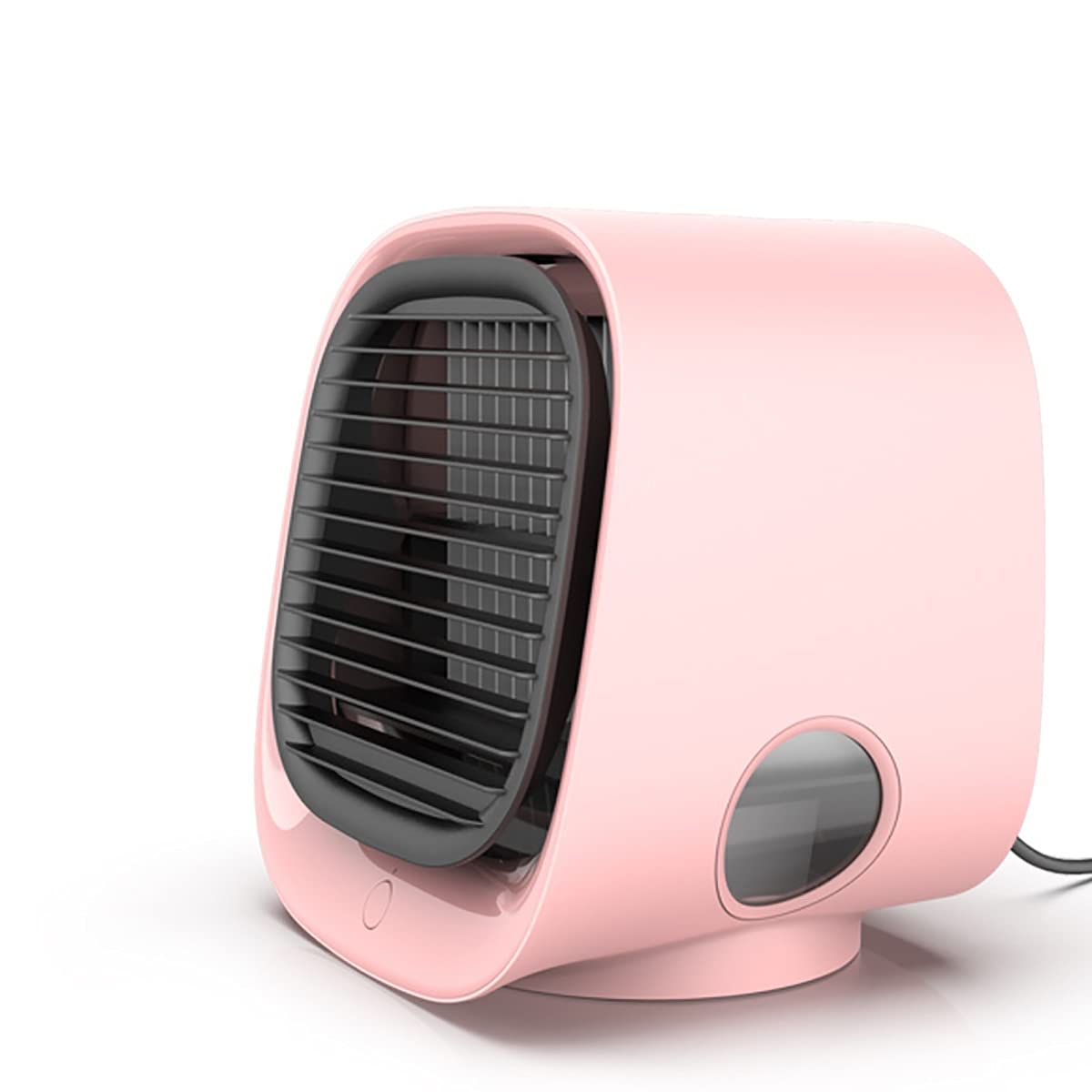 XUERUIGANG Portable Air Conditioner Fan - 3 Speed Personal Evaporative Air Cooler with Ice Tray, Ultra Quiet Desktop Cooler for Home, Office, Bedroom - Pink | Perfect for Summer Cooling & Small Spaces