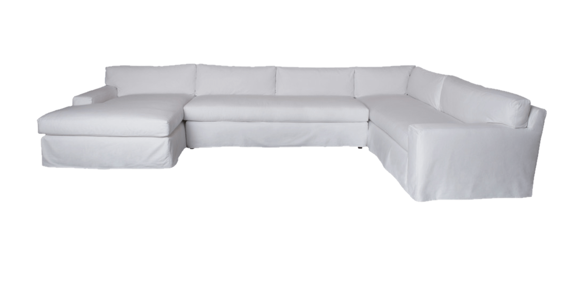 South Point 169in x 96in Slipcovered Sectional Sofa - Large L-Shaped Couch with Removable Washable Covers for Living Room, Family Room & Home Theater
