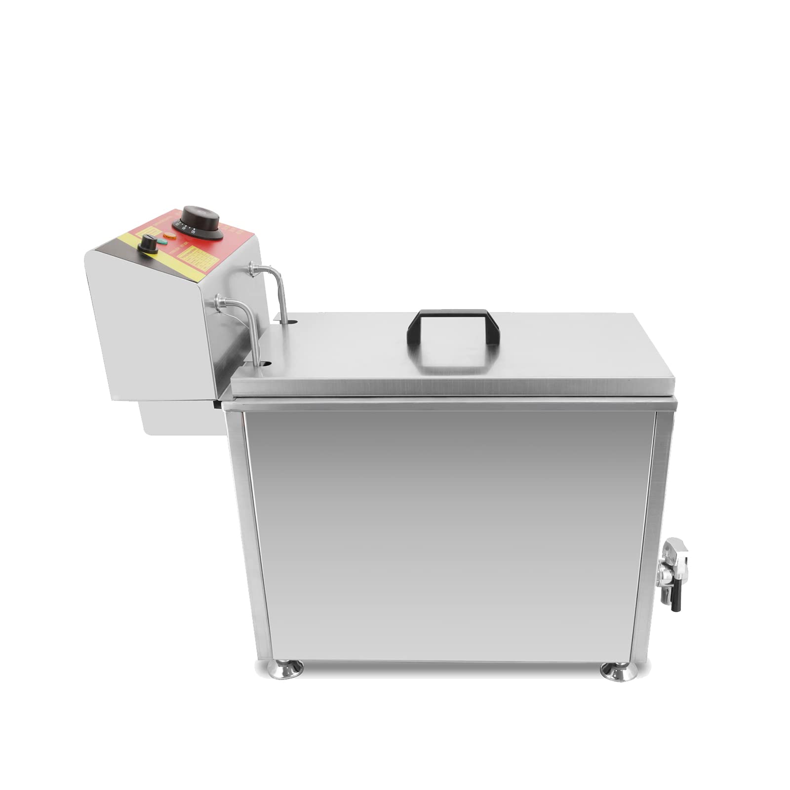 24L Commercial Electric Deep Fryer - Stainless Steel Korean Cheese Hot Dog & Waffle Stick Maker with 12 Hooks - Perfect for Corn Dogs, Mozzarella Sticks & Snack Shop Use - Ideal for Restaurants, Food Trucks & Home Kitchens