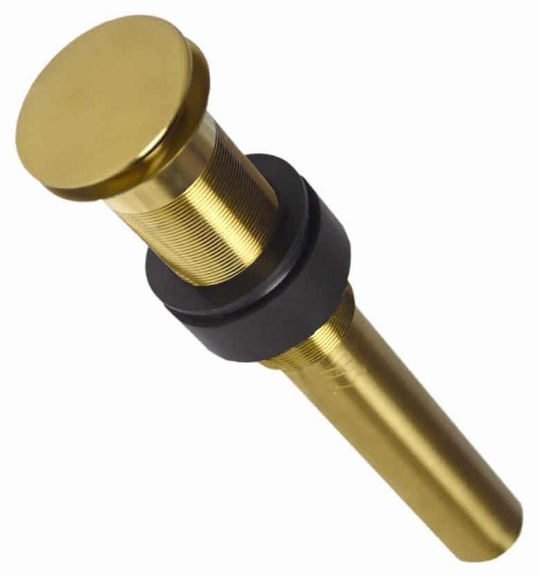 1.5 Inch Dome Drain - Brushed Gold Finish DR120 BG by Native Trails - Perfect for Bathroom, Shower, and Outdoor Drainage Solutions