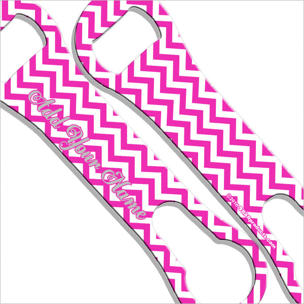 Personalized V Rod® Bottle Opener with Chevron Design - Custom Name Engraved - Perfect for BBQ, Tailgating & Man Cave Decor