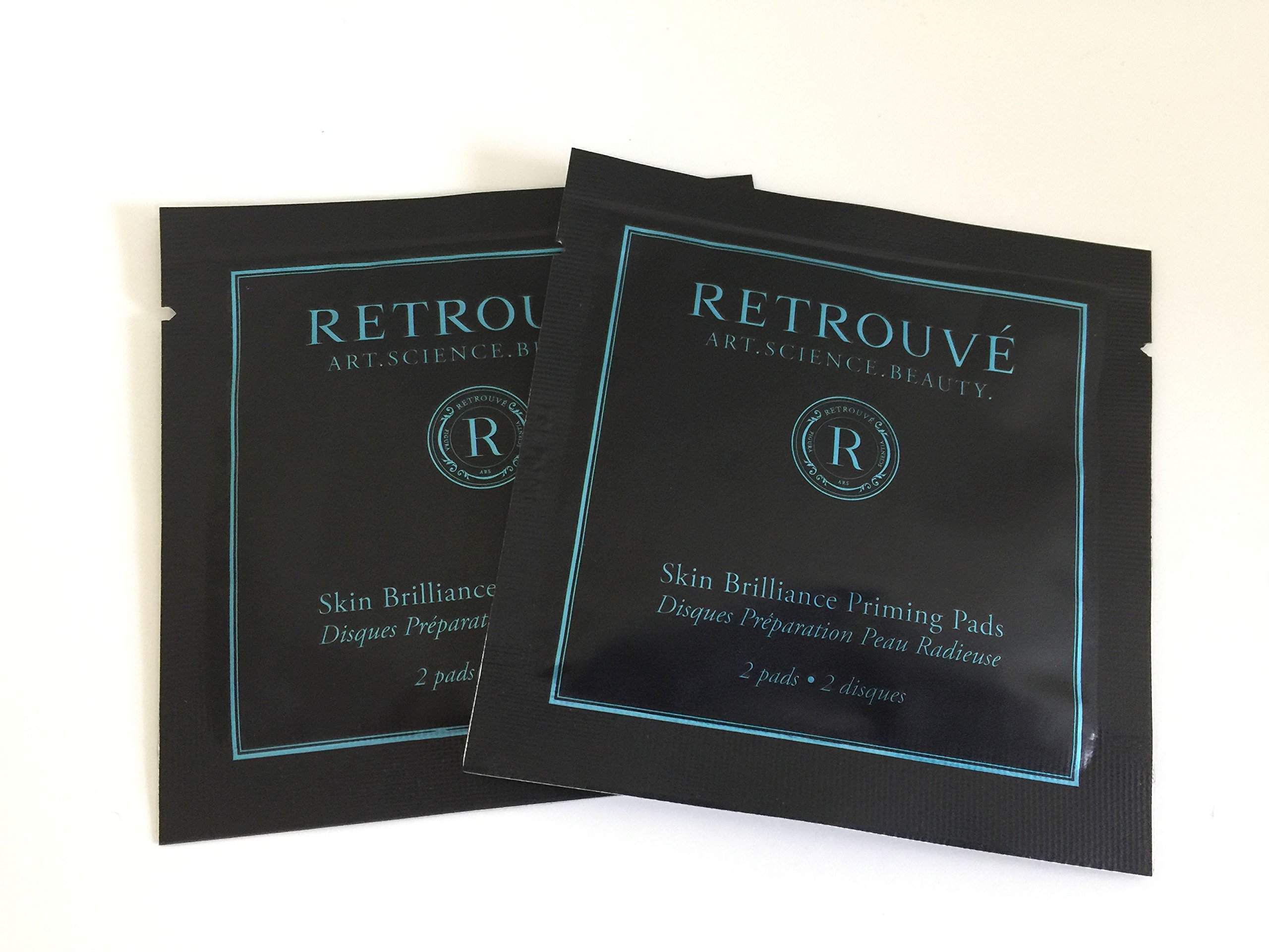 Retrouve Skin Brilliance Priming Pads - 2 Pack (60 Count) | Exfoliating & Brightening Facial Pads for Glowing Skin | Perfect for Pre-Makeup Prep & Nighttime Skincare Routine