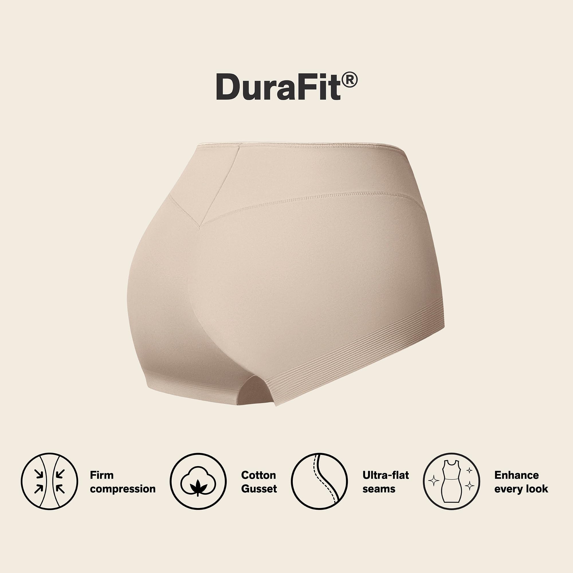 Leonisa High Waist Compression Underwear for Women - Seamless Tummy Control Panties with Butt Lift | Postpartum, Workout & Everyday Wear