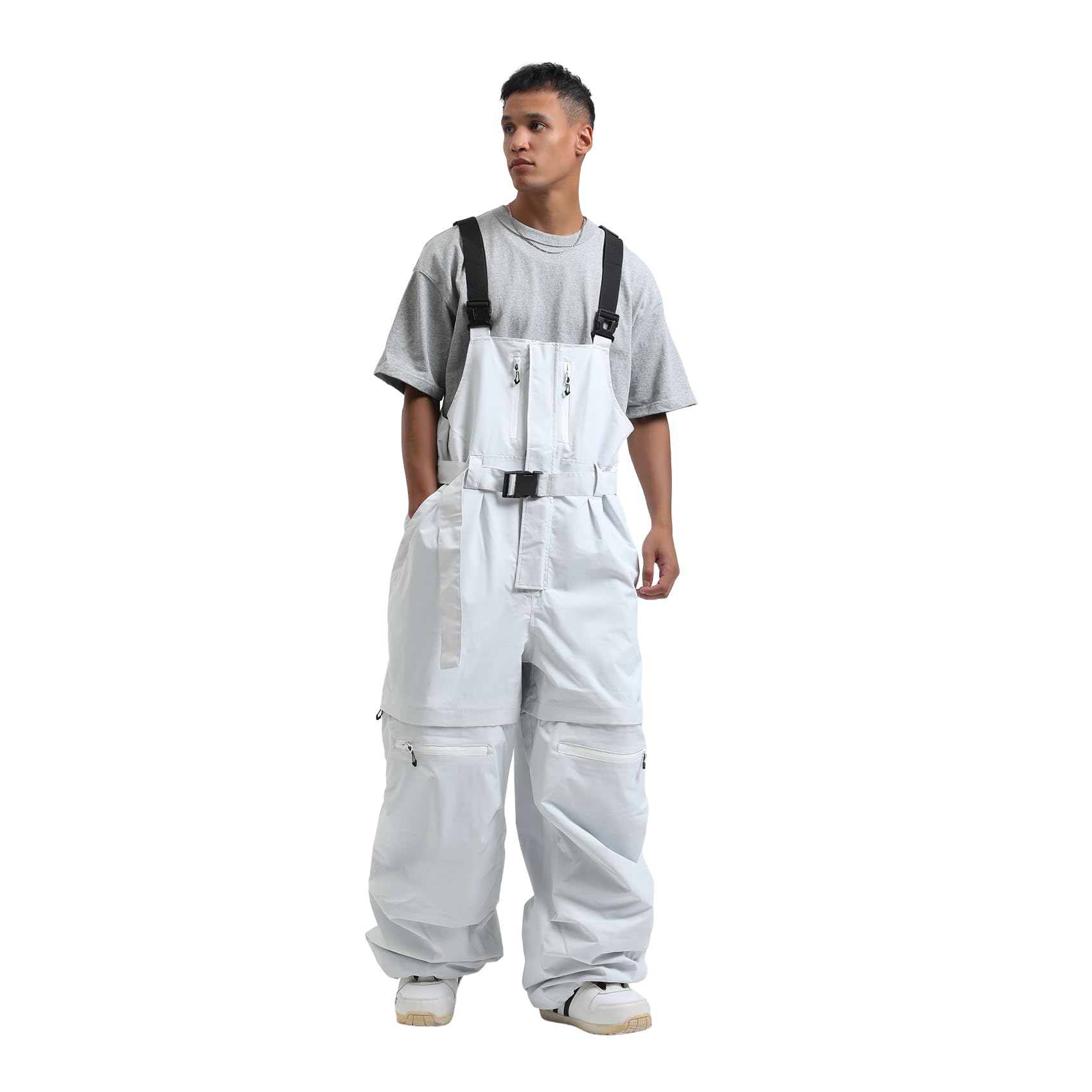 Men's Waterproof Windproof Insulated Snowboard Bib Overalls - Super Baggy Loose Fit Ski Pants for Winter Sports | Perfect for Snowboarding, Skiing & Cold Weather Outdoor Activities