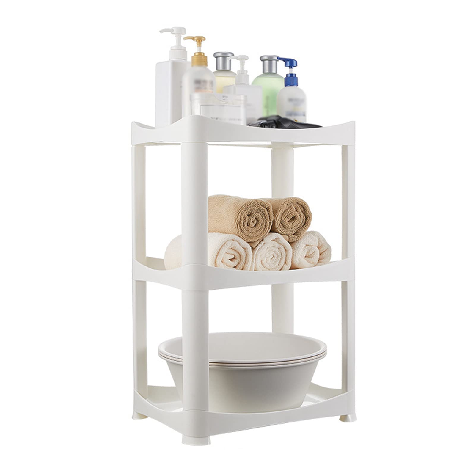 Heavy Duty Plastic Storage Shelves - Ventilated & Durable Organizer Rack for Kitchen, Garage, Pantry | Perfect for Home Organization & Space Saving Solutions