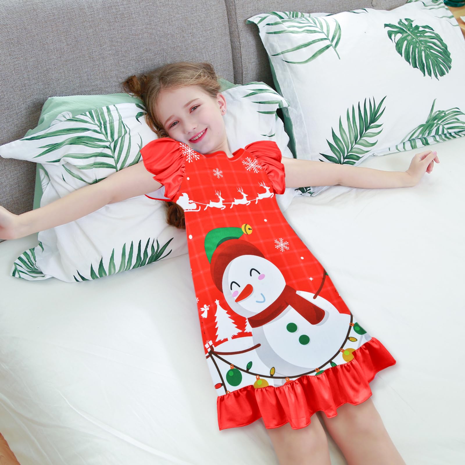 2-Pack Unicorn & Mermaid Princess Nightgowns for Girls 3-9 Years - Soft Toddler Sleepwear Pajama Set - Perfect for Bedtime, Sleepovers & Birthday Gifts