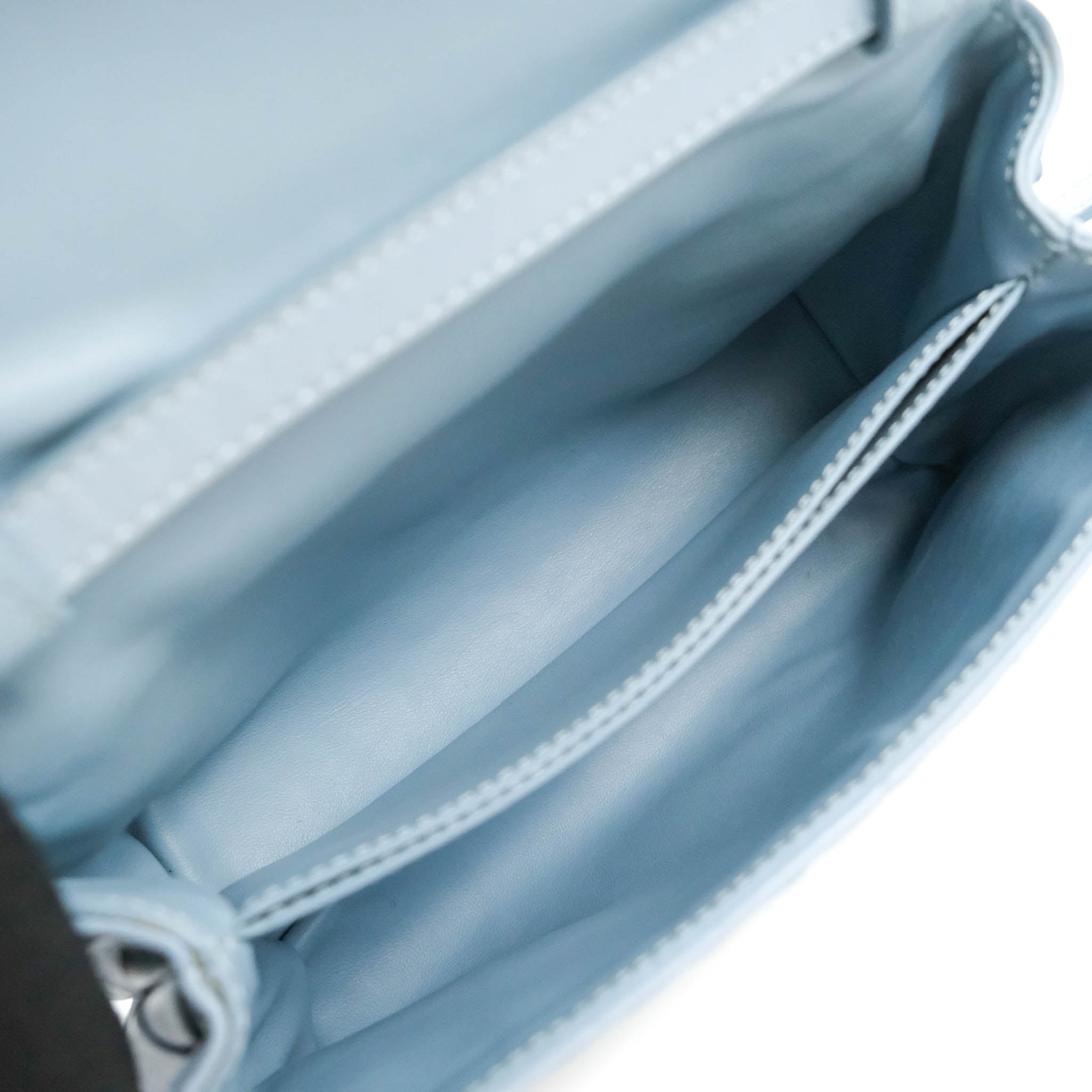 Bottega Veneta Intrecciato Mini Crossbody Bag in Light Blue | Luxury Leather Handbag for Women | Perfect for Everyday Use, Travel & Special Occasions