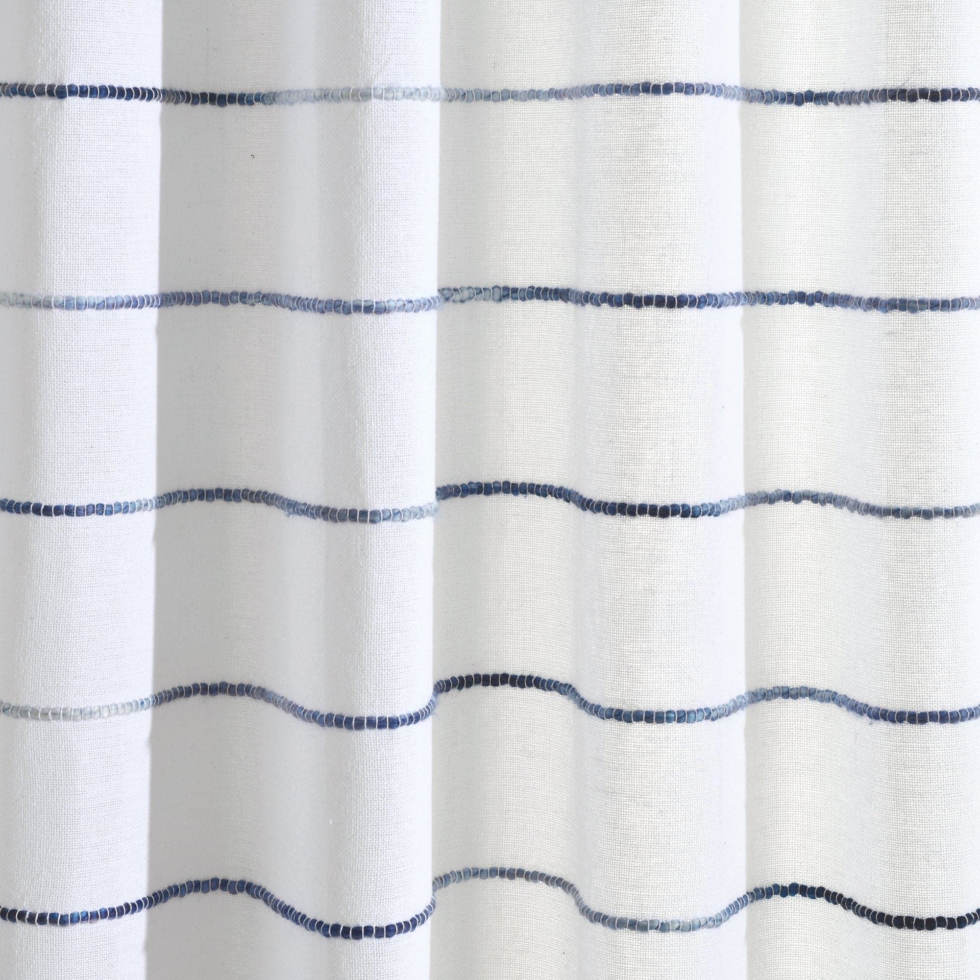 Ombre Stripe Yarn Dyed Recycled Cotton Blend Window Curtain Panel Set - Eco-Friendly Home Decor for Living Room & Bedroom