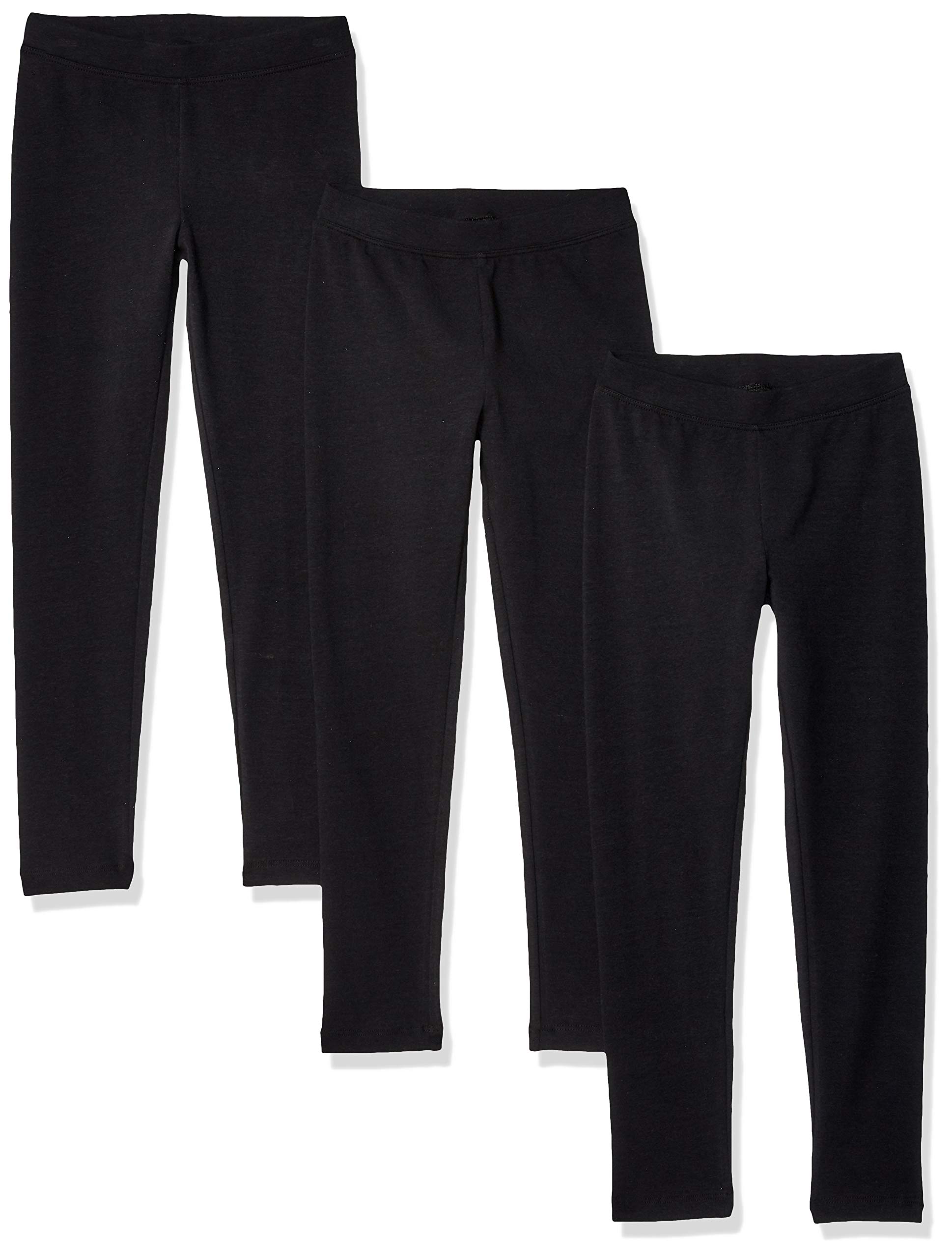Amazon Essentials Girls and Toddlers' Leggings, 3-Pack - Soft Stretch Comfort for Playtime, School & Everyday Wear
