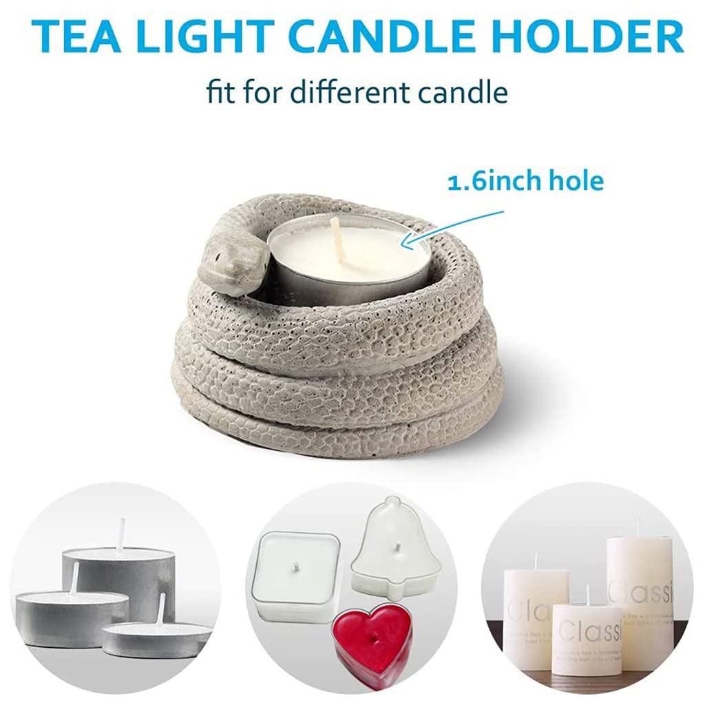 DIY Epoxy Resin Snake-Shaped Silicone Candle Holder Mold - Concrete & Resin Candle Making Kit for Home Decor, Wedding Centerpieces & Craft Projects