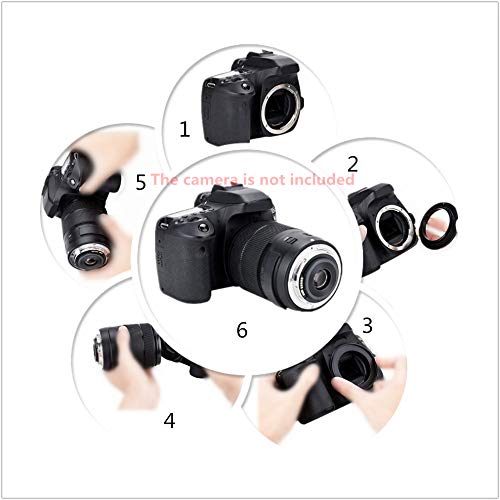 58mm Retro Macro Adapter Ring for Canon EOS DSLR Cameras - Compatible with T6s (760D), T7i, T6, SL1(100D), XS(1000D), 60D,70D,77D,80D,10D,20D,30D,40D,50D - Perfect for Vintage Lens Photography & Close-Up Shots