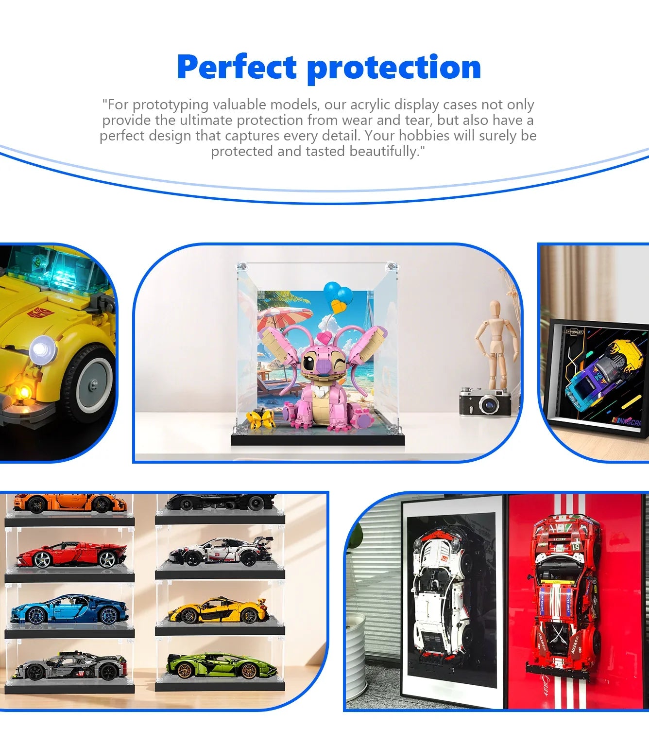 LEGO® Disney™ Angel 43257 Display Case - Clear Protective Showcase for Collectible Building Blocks - Perfect for Home Decor, Gift Display & Toy Storage