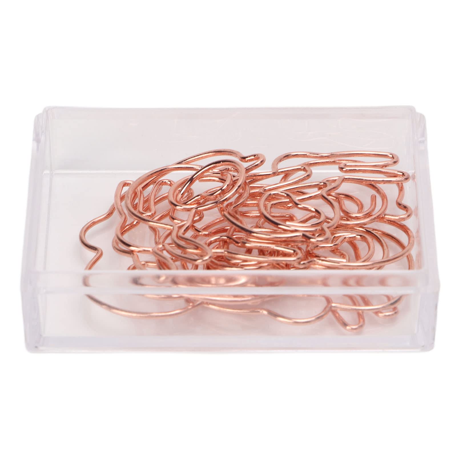 Rose Gold Electroplated Cute Animal Paper Clips - 100PCS Office & Home Supplies for Organizing Documents, School Projects, Crafting & Daily Use