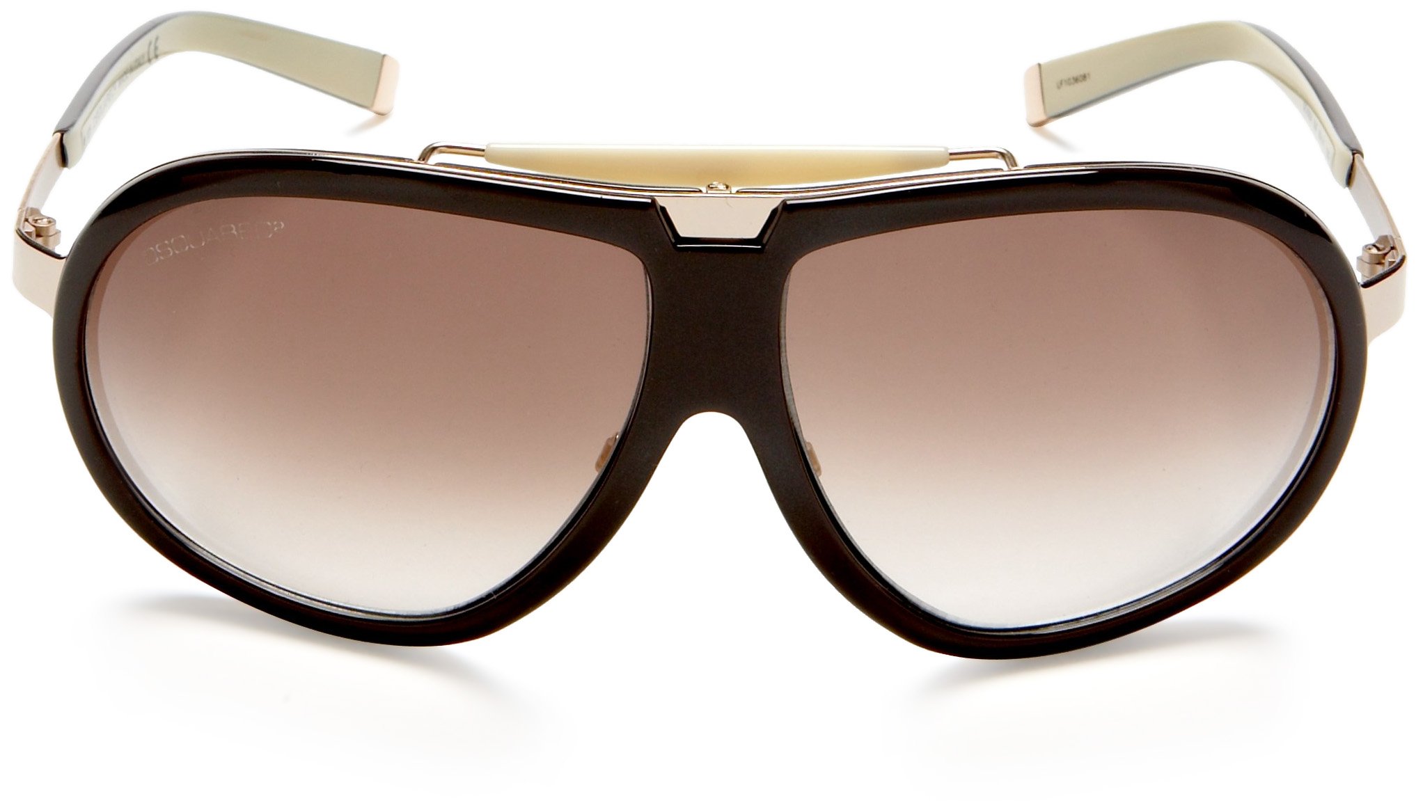 DSQUARED2 DQ0004 Unisex Aviator Sunglasses for Men & Women - Polarized UV Protection Pilot Shades for Driving, Travel & Outdoor Activities