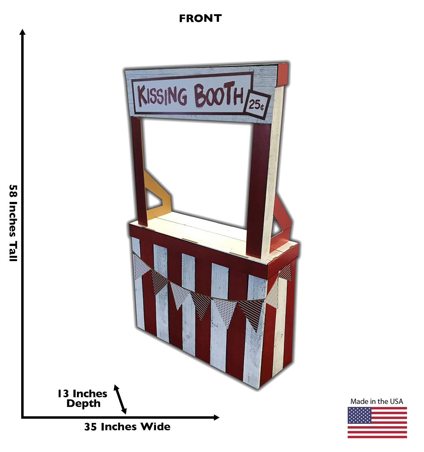 Life Size Cardboard Cutout Standee - Kissing Booth Decoration for Parties, Events & Photo Booths | Fun Prop for Weddings, Prom & Themed Celebrations