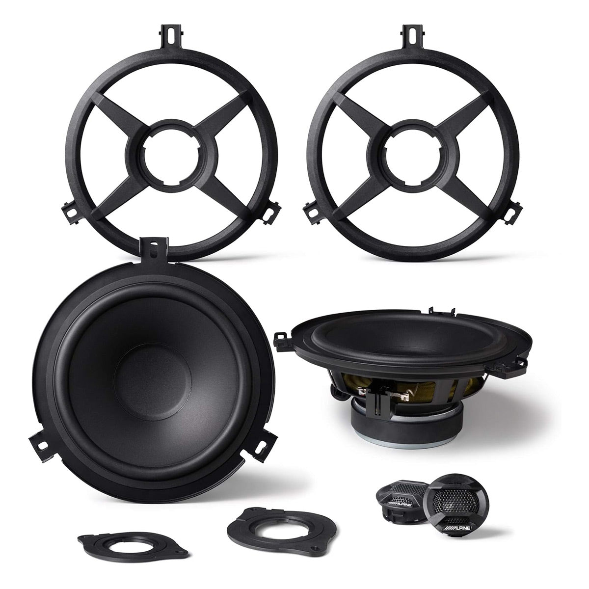 Alpine SPV 65X WRA 2-Way Coaxial Car Speakers - Perfect Fit for 2007-2018 Jeep Wrangler JK - Upgrade Your Off-Road Audio System for Clear Sound on Adventures