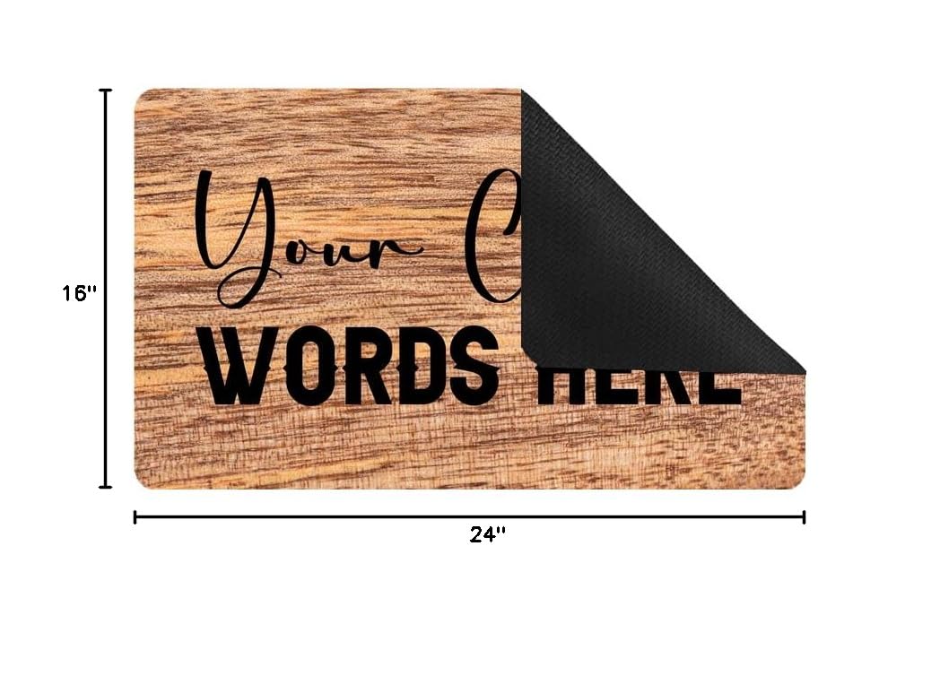 Custom Personalized Welcome Mat - Durable Low Profile Non-Slip Doormat for Indoor & Outdoor Use - Front Door, Entryway, Patio, High Traffic Areas - Perfect for Home, Office & Commercial Spaces