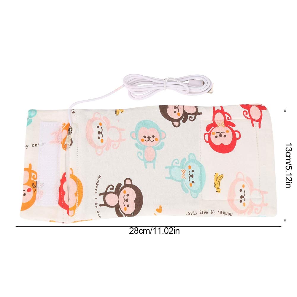 **Portable USB Rechargeable Baby Bottle Warmer - Foldable Cloth Bag Milk Heater for Travel, Car & Long Trips - Perfect for On-the-Go Parents & Breastfeeding Moms**