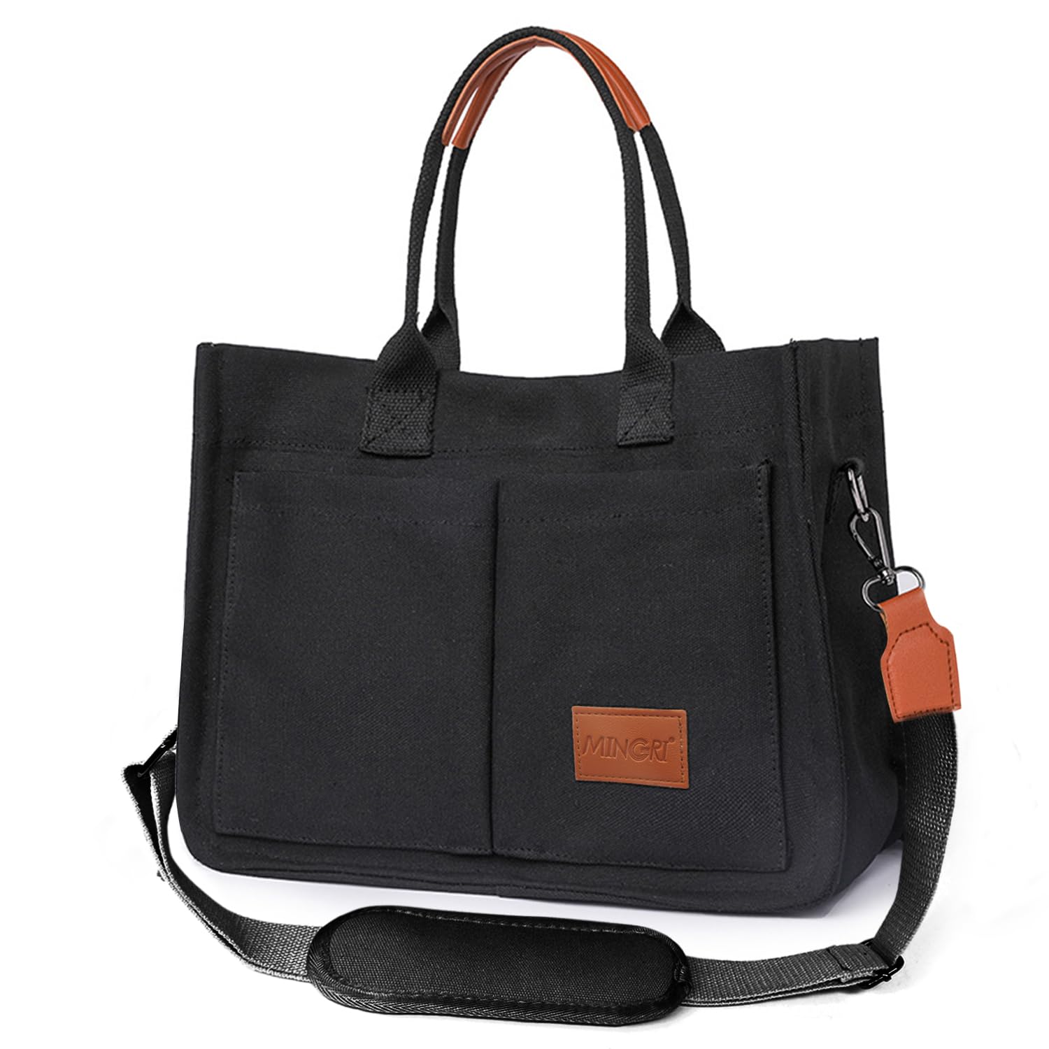 Stylish Canvas Tote Bag for Women with Pockets - Perfect for Work & Travel
