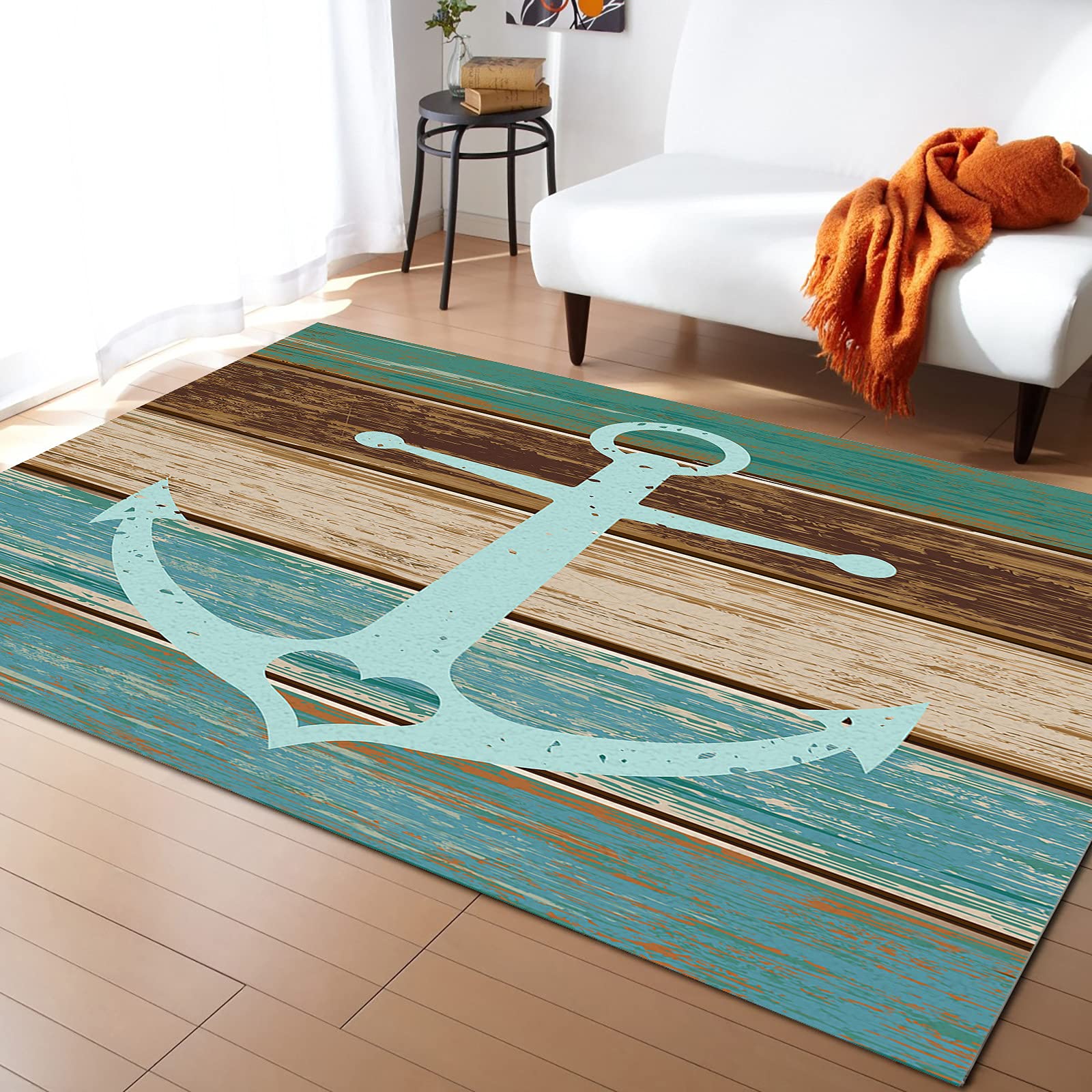Modern Indoor Area Rugs - Washable 5' x 6'9