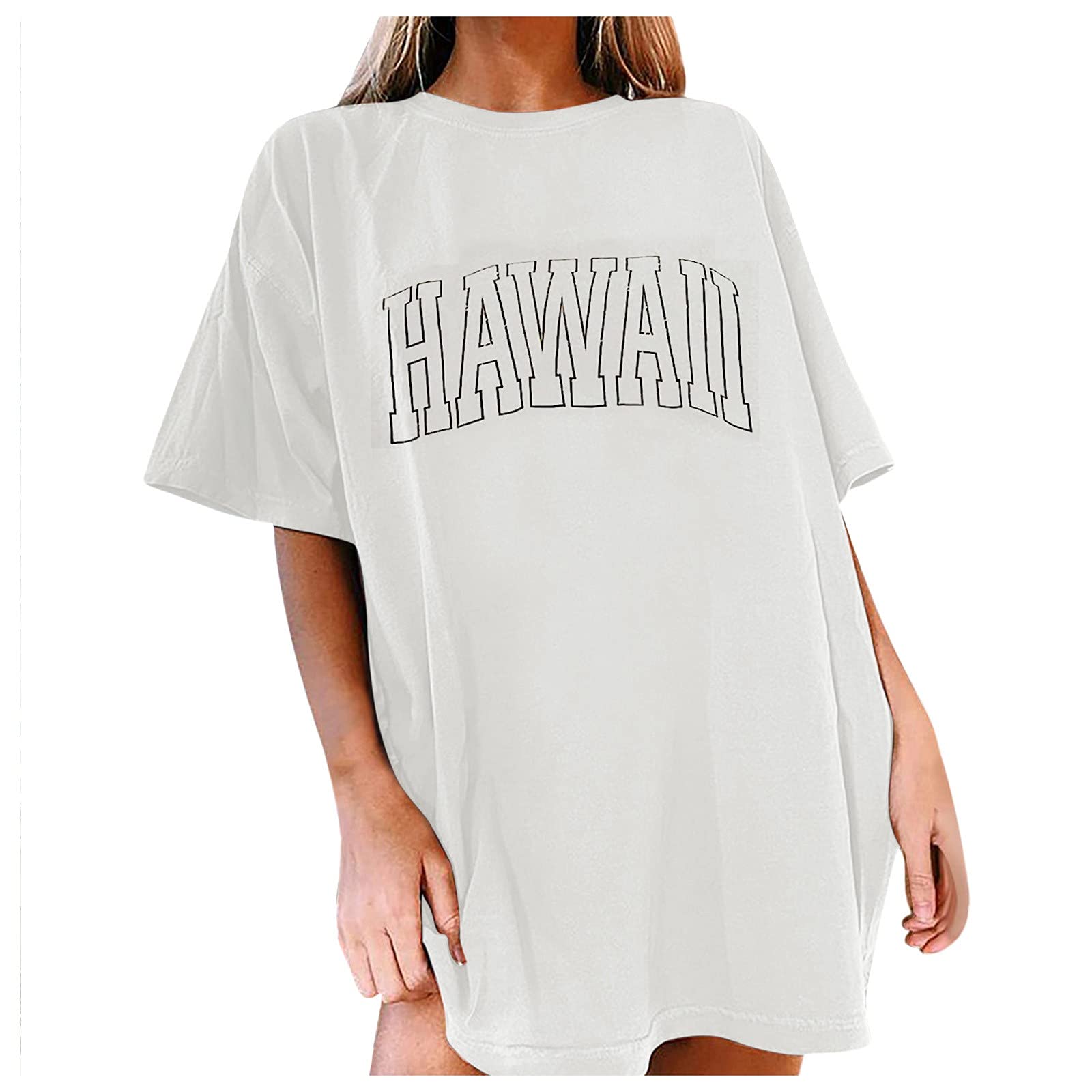 Stylish Women's Graphic T-Shirts - Summer Short Sleeve Crewneck Oversized Tees, Loose Casual Blouse for Trendy Outfits | Perfect for Everyday Wear, Weekend Outings & Street Style Fashion