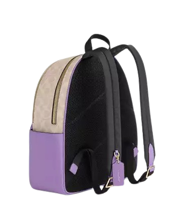 Coach Signature Canvas Court Backpack - Stylish & Durable Women's Backpack for Work, School & Travel | Perfect for Laptops, Books & Everyday Essentials