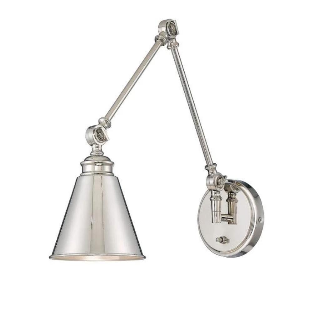 Stylish Reed Swing Arm Wall Sconce - Adjustable Indoor/Outdoor Lighting for Bedroom, Patio & Hallway