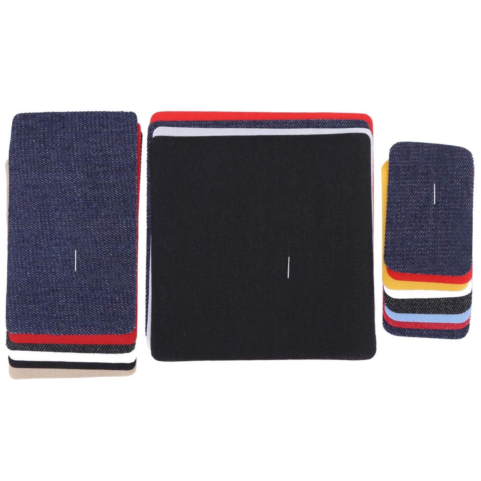 Tyenaza 18PCS Iron-On Repair Patches for Clothing - Denim & Fabric Mending Kit for Jeans, Hats, Jackets - DIY Decorative Patches for Easy Home Sewing & Garment Repair
