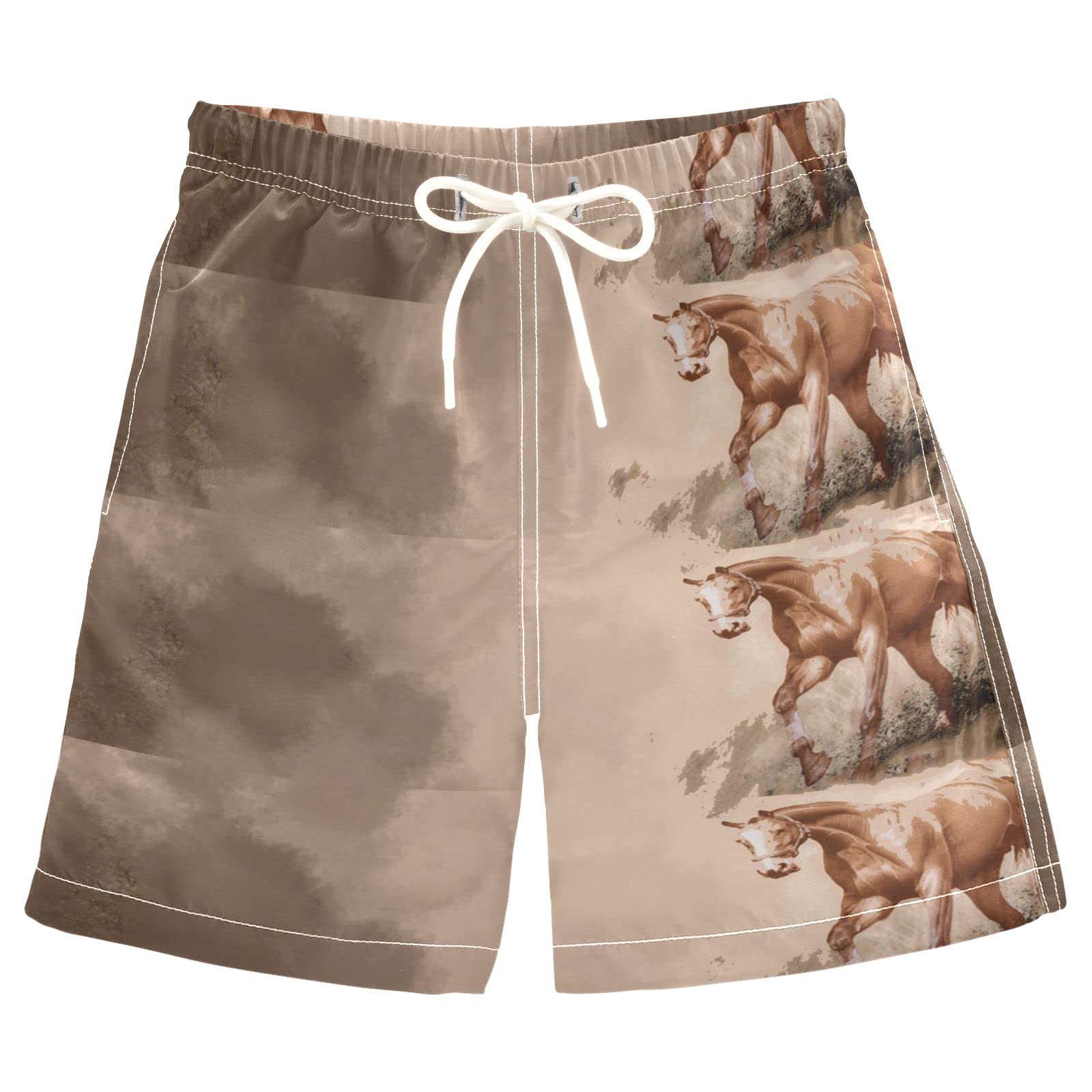 **ISHIAOAR Boys Quick Dry Swim Trunks with Inner Mesh Liner - Toddler & Kids Beach Shorts for Swimming, Surfing, and Pool Play**