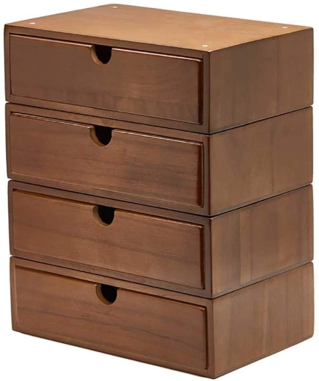 4-Layer Wooden File Storage Cabinet with Drawers - Desktop Organizer for Office Documents, Artwork & Stationery - Perfect for Home Office, Studio & Classroom Organization (Size B1)