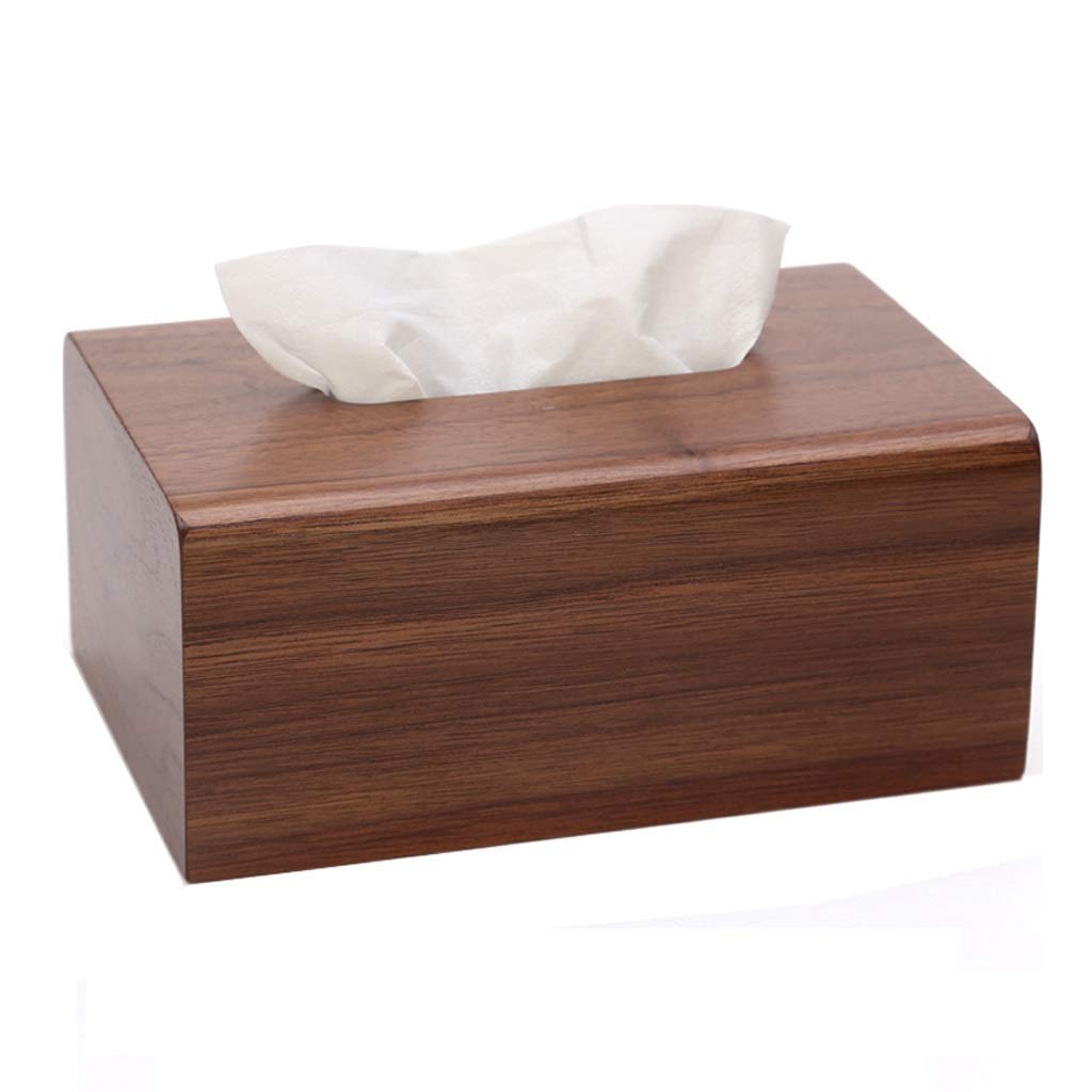 European Style Wooden Tissue Box Holder - Creative Desktop Storage Organizer for Tissues & Remote Control, Living Room Decorative Frame (Size K) | Perfect for Home, Office & Gift Giving