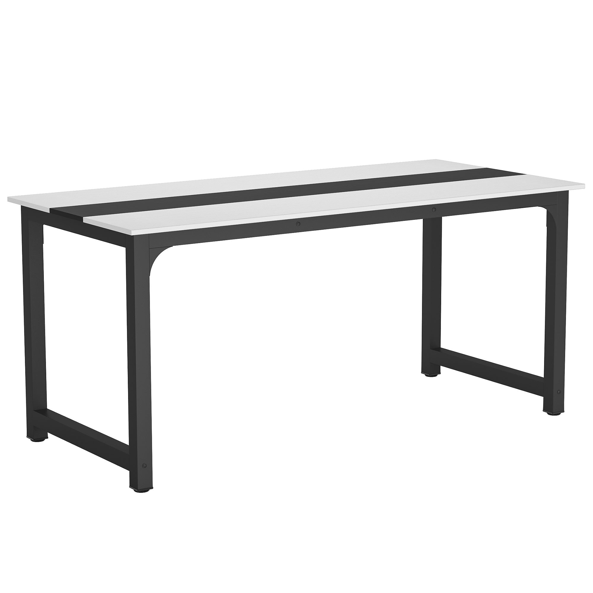 Tribesigns Modern Computer Desk - 55 Inch Office Desk with Keyboard Tray, Sturdy Study Writing Table for Home & Workspace - Perfect for Gaming, Remote Work & Small Spaces