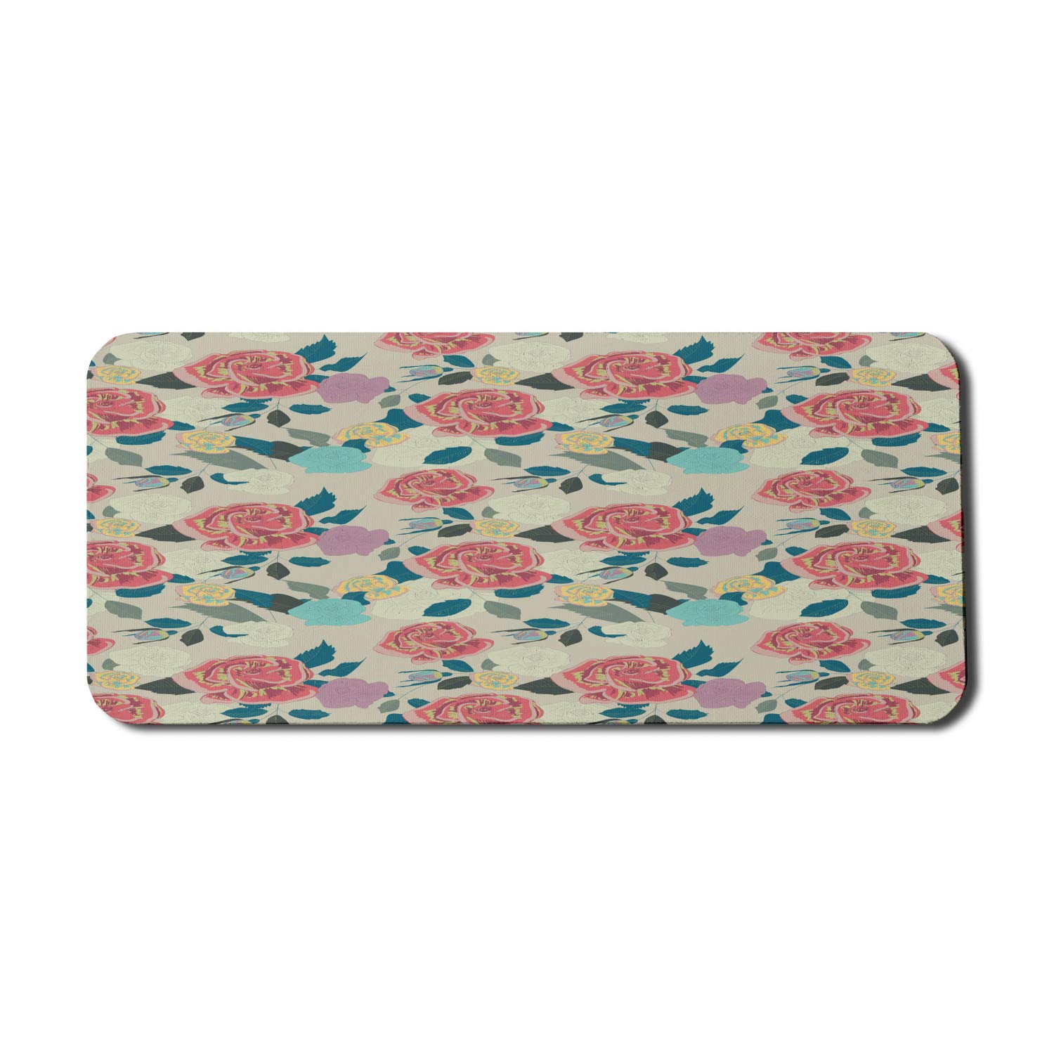 Ambesonne Floral Computer Mouse Pad - Extra Large 35