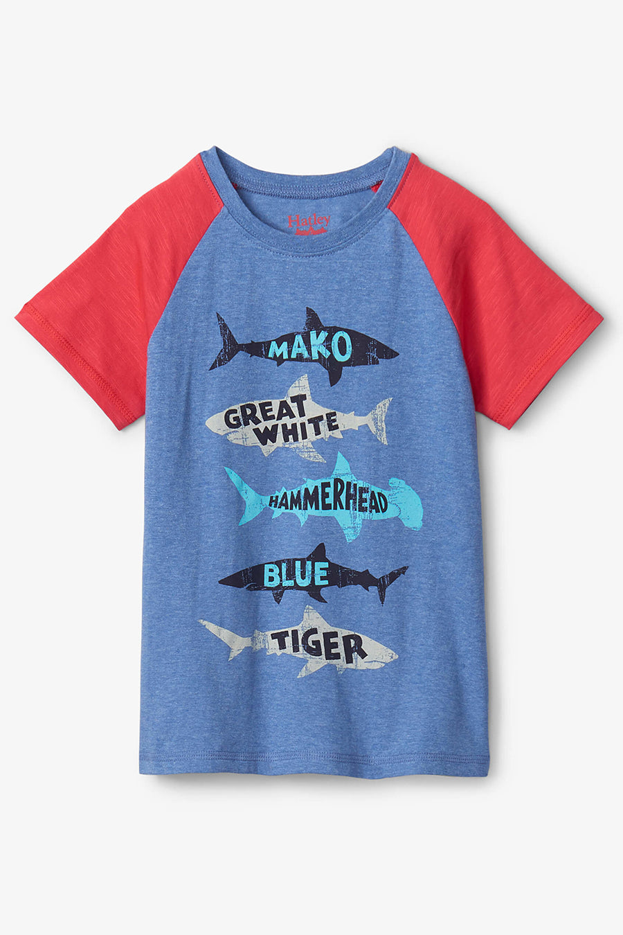 Boys Shark Print Shirt - Hatley Kids' Short Sleeve Tee for Summer | Fun Beachwear & Casual Outfit for Boys