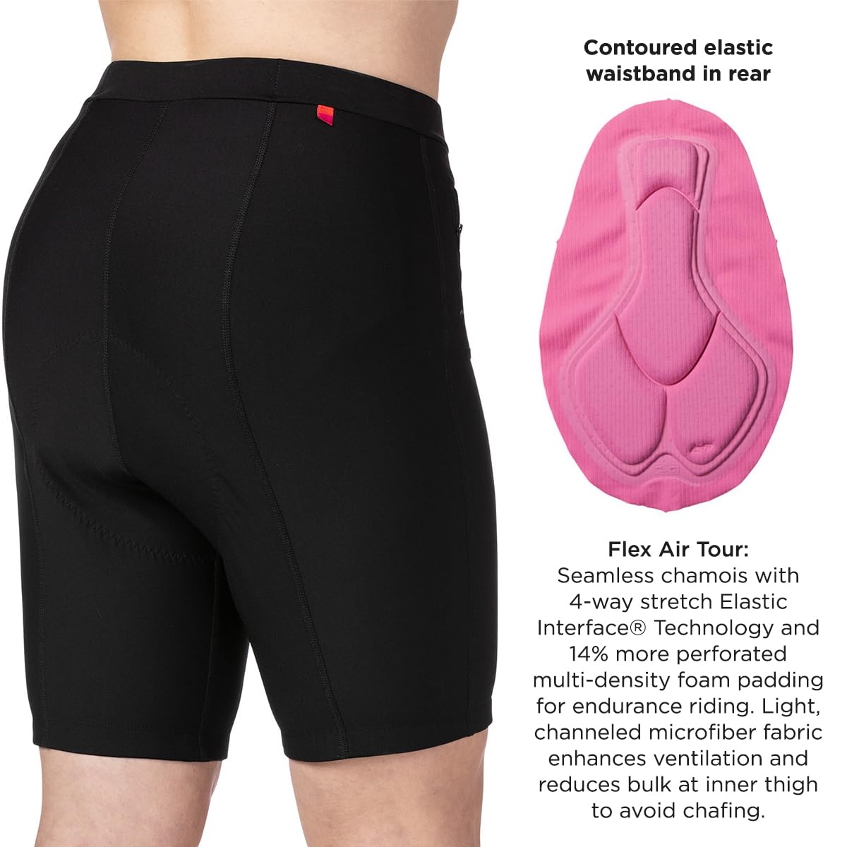Women's Terry Touring Bike Shorts - 9 Inch Padded Compression Cycling Shorts with Pockets & Leg Grippers | Perfect for Long-Distance Riding, Commuting & Outdoor Workouts
