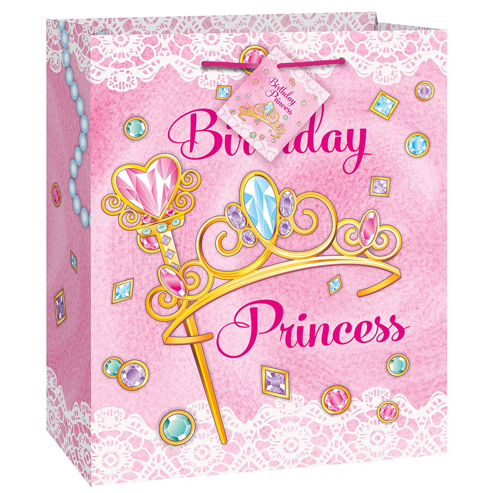 Sparkling Pink Princess Gift Bags for Birthday Party Favors, Baby Showers & Bridal Events - Elegant Jeweled Design for Special Occasions