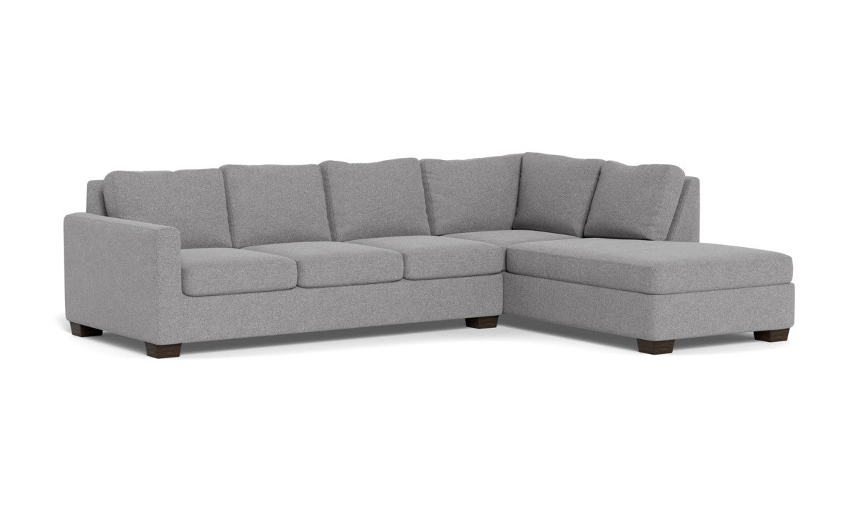 Modern Track 121 Right Chaise Sectional Sofa - Comfortable L-Shaped Couch for Living Room, Family Room & Home Theater - Perfect for Relaxing, Entertaining & Movie Nights
