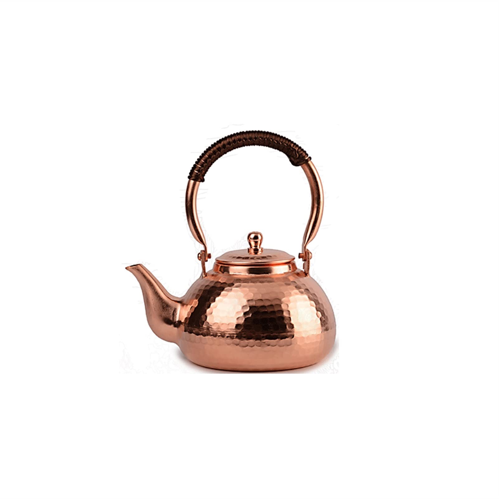 1.3L Copper Tea Kettle for Stove & Induction Cooker - Traditional Handmade Tea Pot & Coffee Server - Perfect for Home, Office & Camping Use