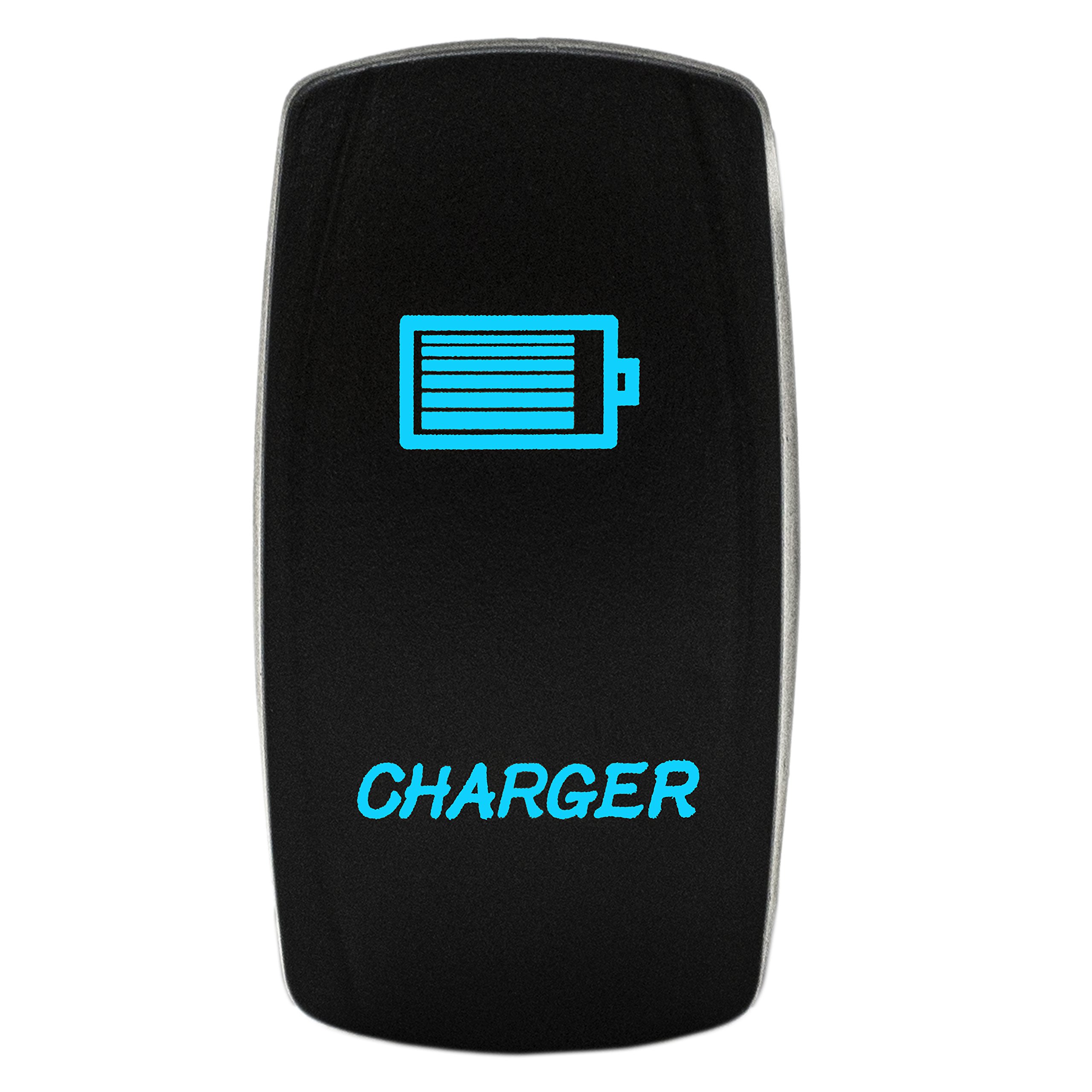 12V Blue Laser Rocker Switch - Universal On/Off Power Control for Car Charger, Boat, RV & Marine Applications - Durable Waterproof Toggle Switch for Automotive Electronics